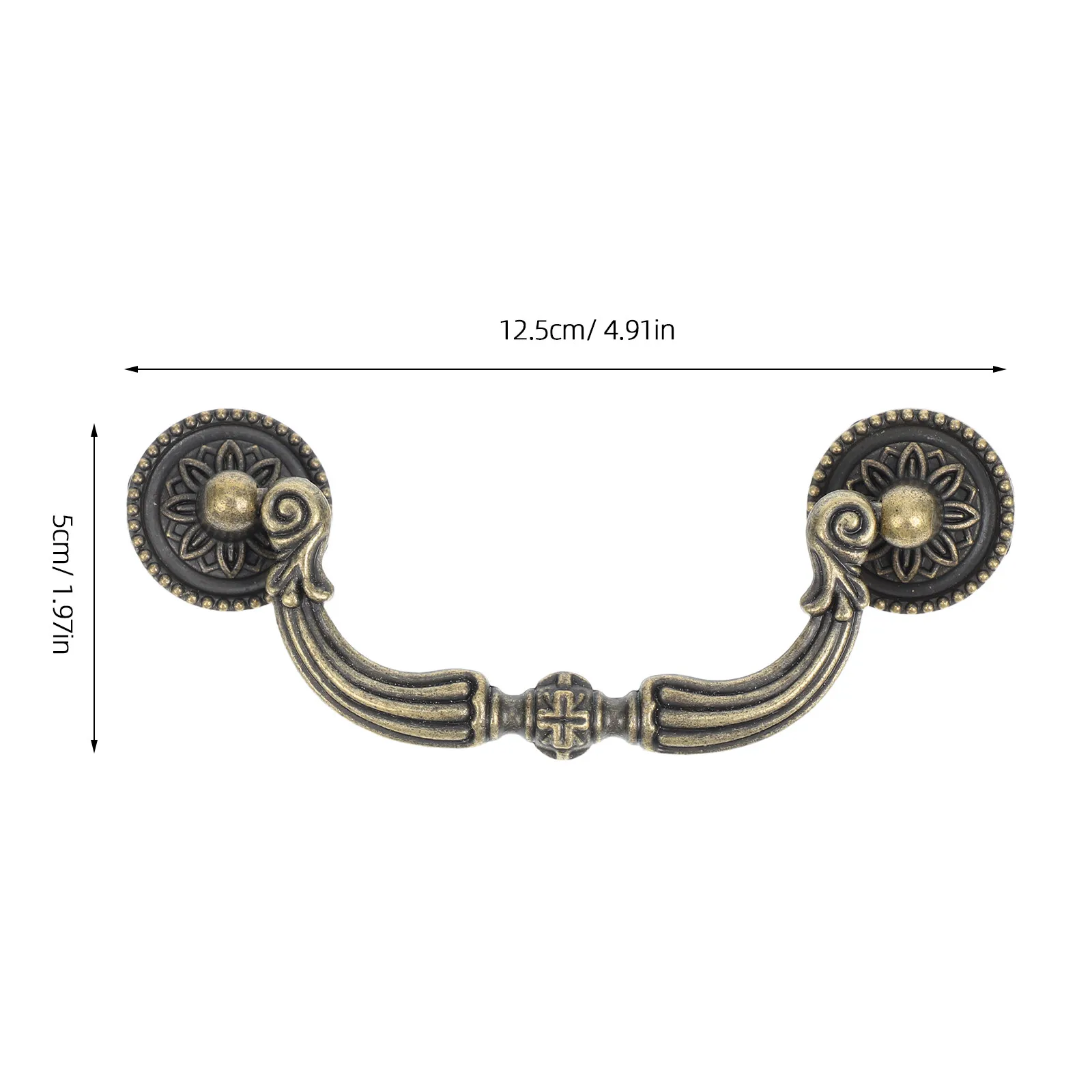 2Pcs Vintage Style Drawer Pulls Cabinet Handles Dresser Pulls Wardrobe Hardware Craftsmanship Smooth Finish Easy Install