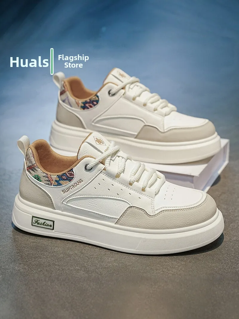 Men's Casual Sport Shoes Waterproof Anti-slip Leather Upgraded Version Fall Season Fashionable All-match Lightweight Soft Bottom