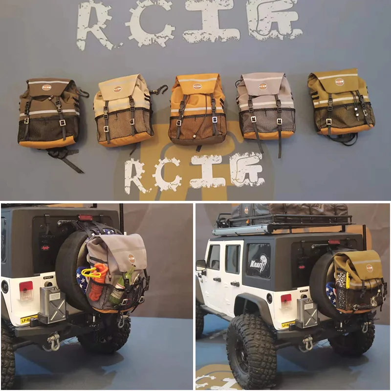 Models Mini Spare Wheel Kit Outdoor Climbing Backpack RC Mood Pieces for 1/10 RC Crawler Car Traxxas TRX4 AXIAL SCX10 RC4WD Diy