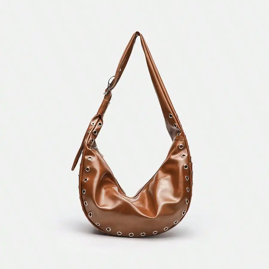 European and American Style Casual Slouchy Crescent Bag, Minimalist Lazy Underarm Bag, Street Trend Women Handbag