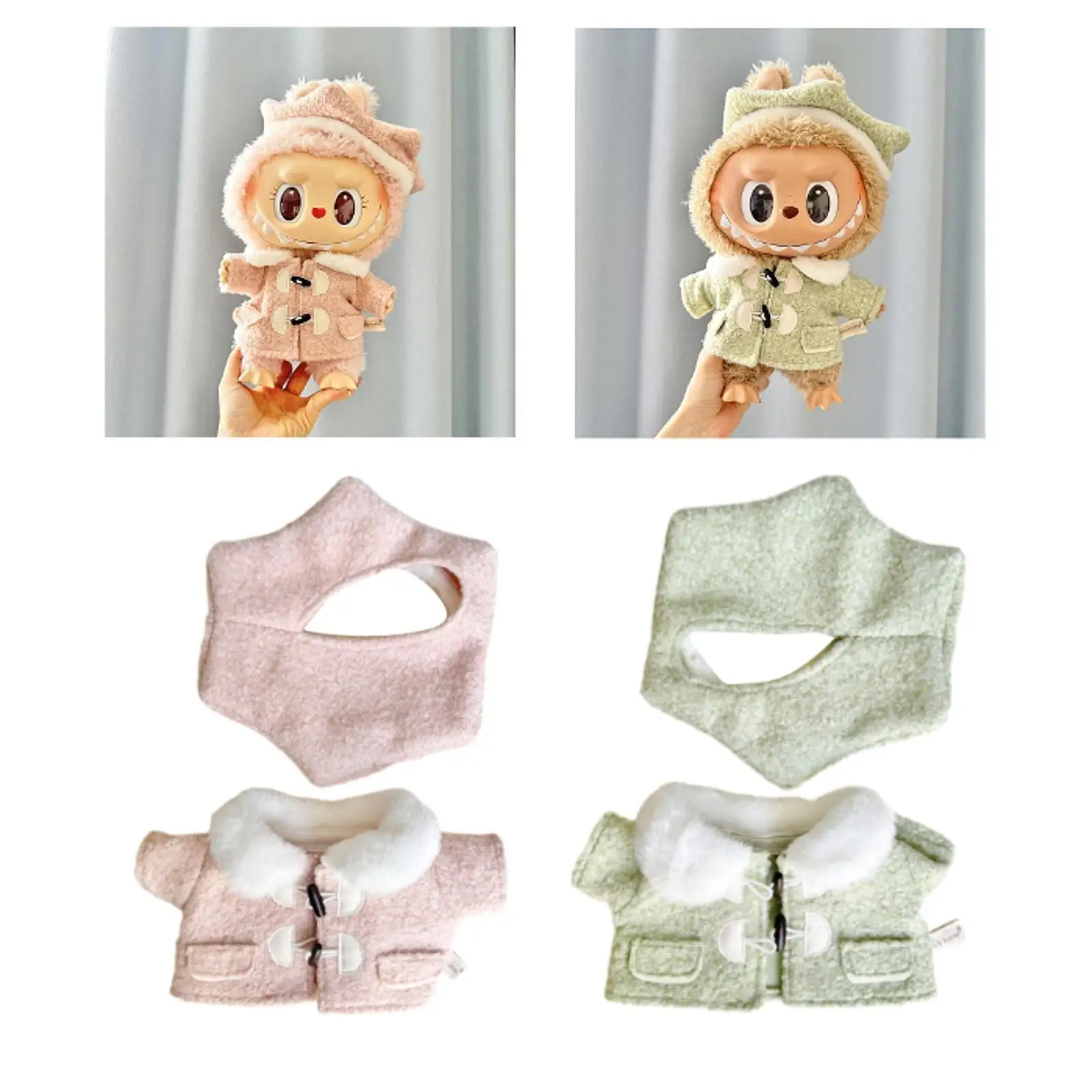 

Плюшевая кукольная одежда, наряды для кукол со шляпой, стильные очаровательные удобные аксессуары для кукол, милый костюм для кукол 38 см