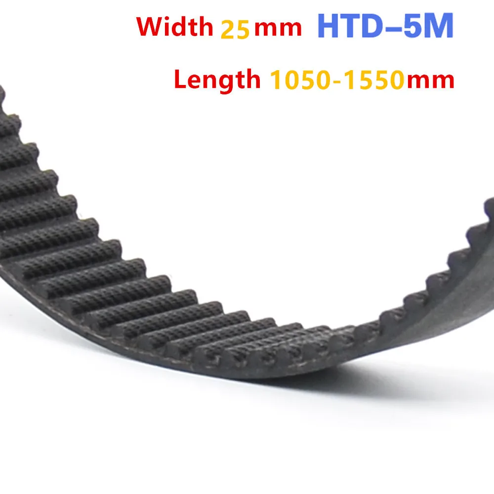 

HTD 5M Timing Belt 1050 1145 1175 1195 1225 1240 1550mm Length 25mm Width 5mm Pitch Rubber Transmission synchronous Pulley belt