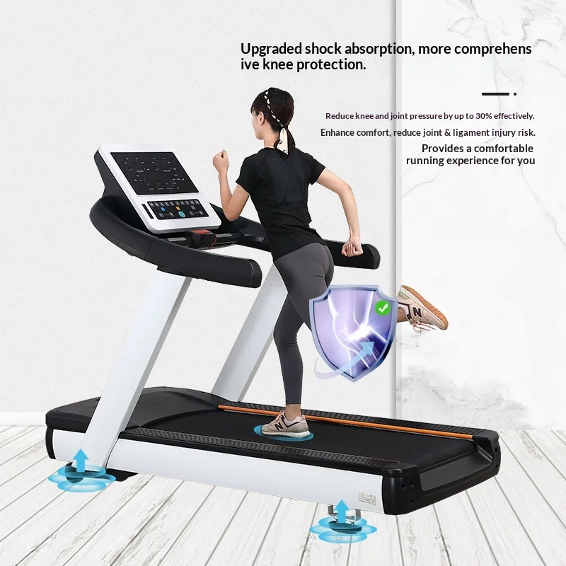 

Коммерческая электрическая беговая дорожка для использования в помещении с мониторингом сердечного ритма, отслеживанием времени и калорий для фитнес-залов