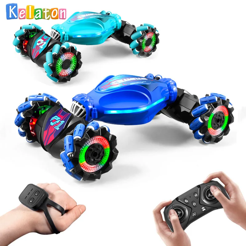 Gesture-sensing Stunt Remote Control Car Lights And Music One-click Transformation Toy Car Children's Christmas Gifts
