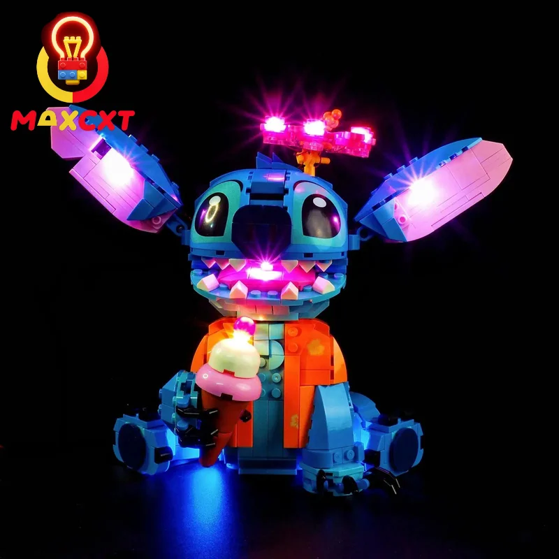 

MAXCXT LED Light Set For 43249 Disney Stitch DIY Decorative Lamp With Battery Box (Not Include Lego Building Blocks Set ﻿）