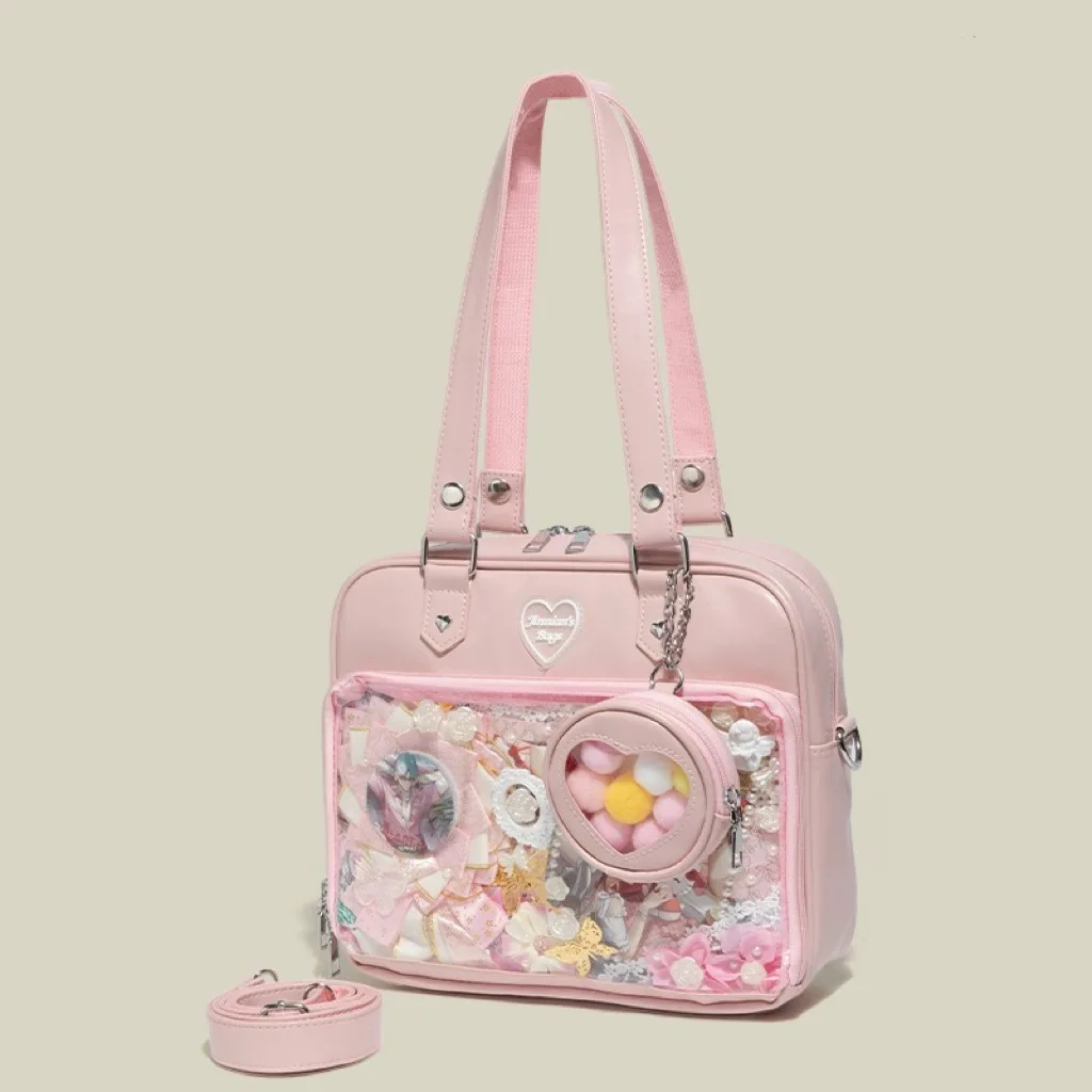 สไตล์ญี่ปุ่น Kawaii Itabag สําหรับตุ๊กตากระเป๋าถือขนาดใหญ่ใหม่ไนลอนโรงเรียนกระเป๋าสําหรับวัยรุ่น Tote กระเป๋าสะพาย JK กระเป๋า Crossbody