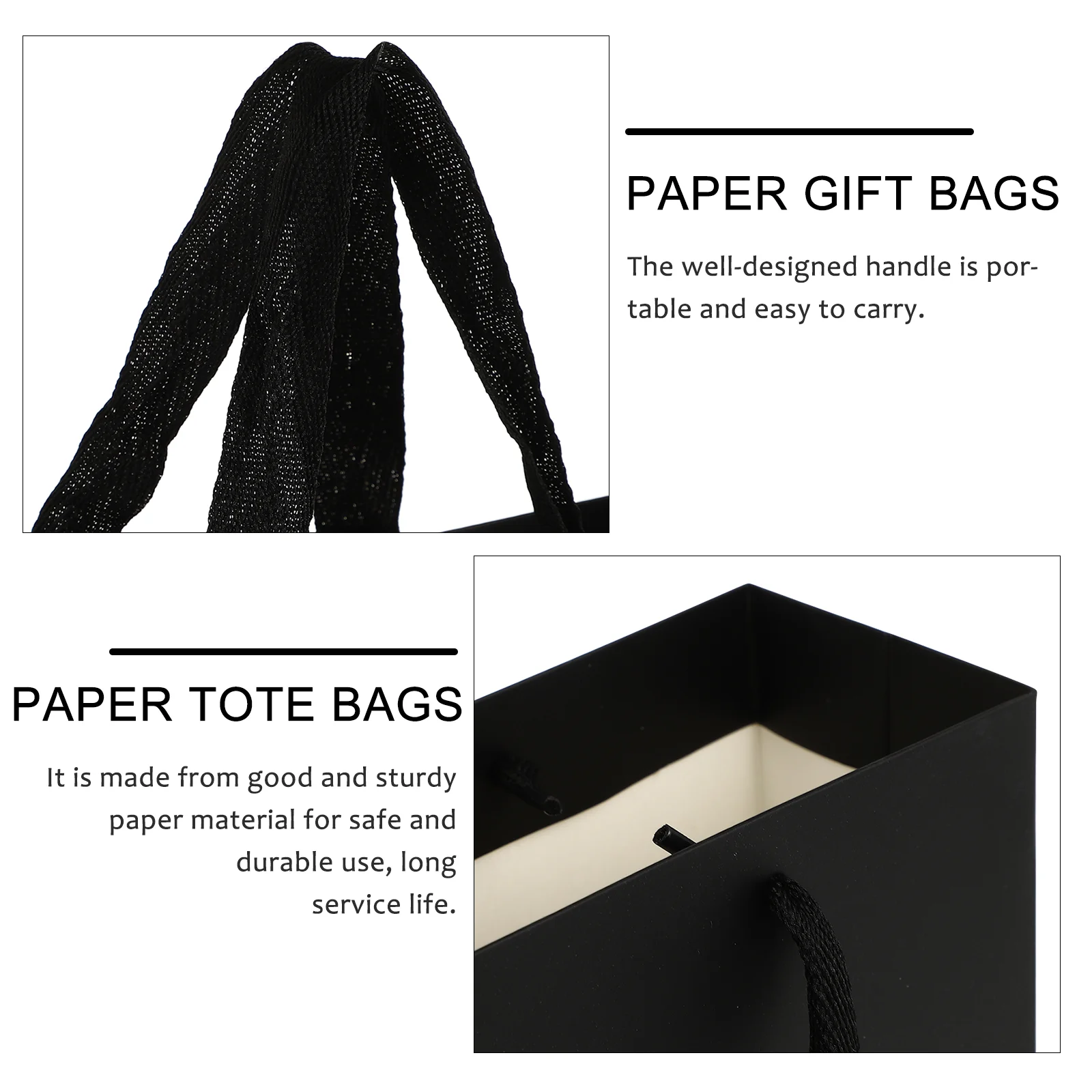 10pcs Durable Paper Tote Bags Shopping Paper Bags Gift Paper Bags with Handle Gift Bags Paper Gift Bags