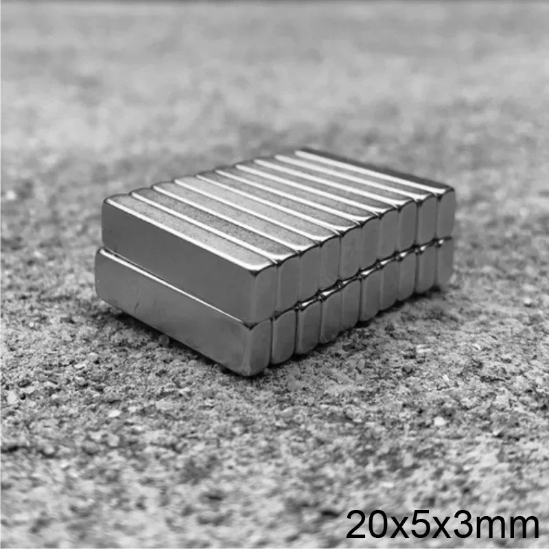 20x5x3 mm Powerful Block Magnets strong 20mmX5mm N35 Neodymium Magnet sheet 20x5x3mm Permanent NdFeB Magnet 20*5*3 mm