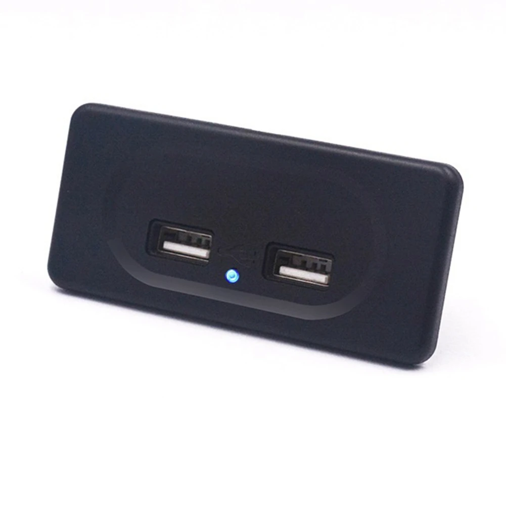Enchufe de cargador de coche USB Dual, adaptador de corriente de luz LED, 4.8A, 12V, 24V, para motocicleta, camión, ATV, barco, RV, autobús