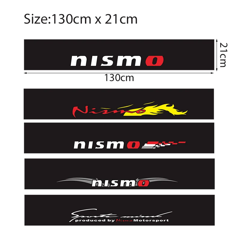 Car Sunshade Stickers Auto Front Windshield Decorative Decals For Nissan Nismo Tiida Teana GTR 350Z 370Z 240SX J10 J11 K12 K14