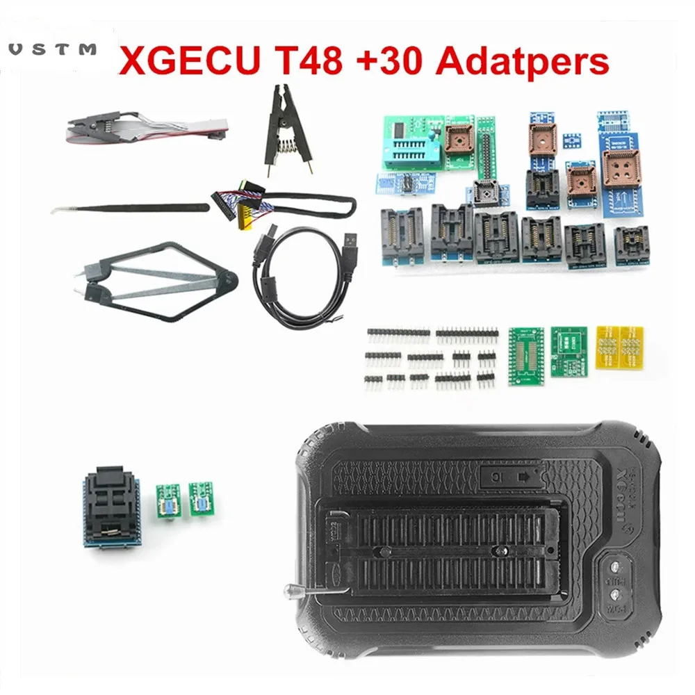 Newest T48 Universal minipro programmer AVR PIC Bios USB Programmer+30 pcs adapters Better Than TL866II Plus