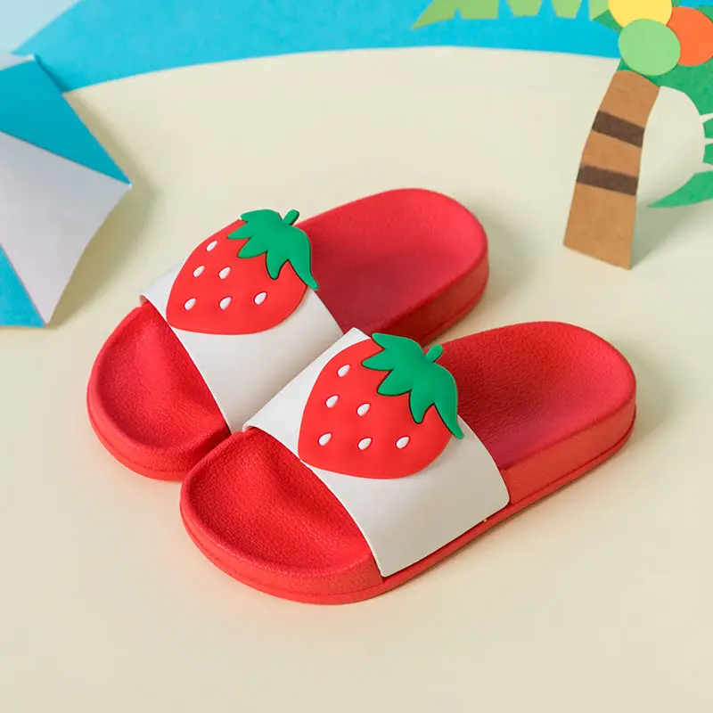 Fruit Style Children Slippers Light Non-Slip Home Indoor Shoes Comfort Bathroom Shoes Boys House Shoes Baby Kid Flip Flops Girls