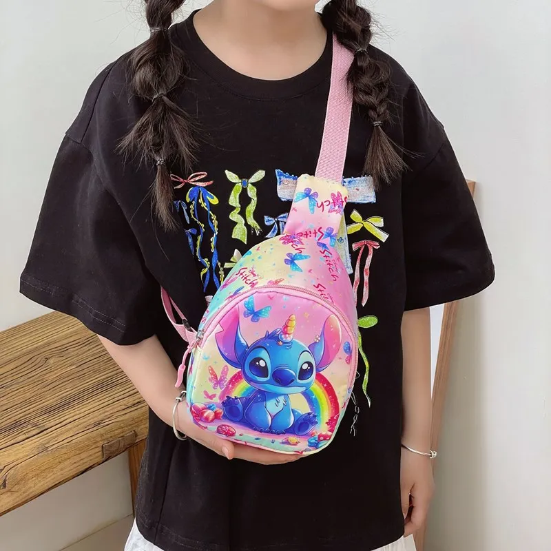 ديزني غرزة حقيبة صدر للرجال حقيبة كروسبودي أنيمي حقيبة كتف الكرتون السفر المحمولة عادية بنين بنات حقيبة التخزين هدية عيد ميلاد