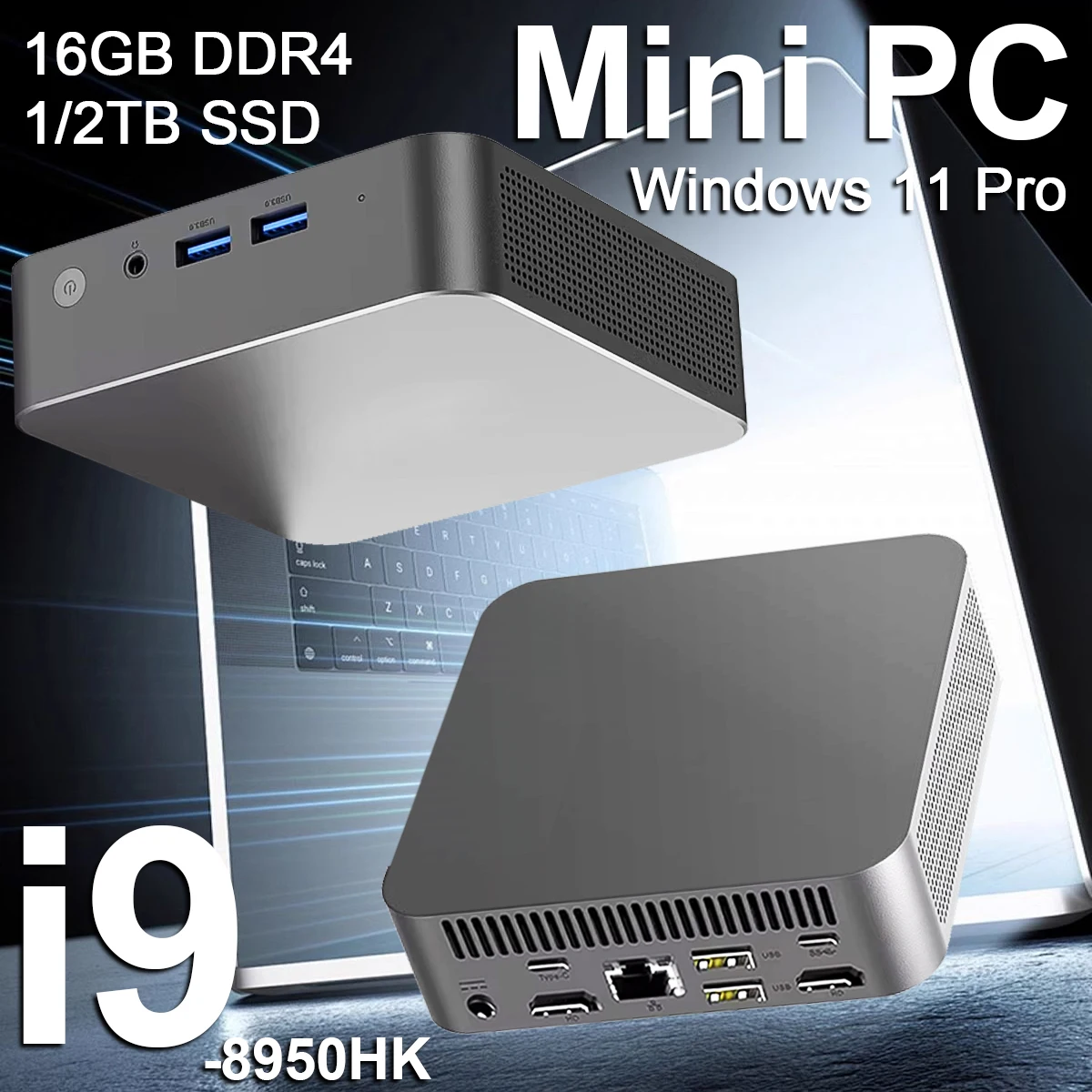 

2025 MINI PC Core i9 8950HK/N5095A 16GB DDR4 512GB 1TB 2TB SSD Windows 11 Pro Computer Wifi6 UHD Graphics BT5.2 PC Gamer Desktop