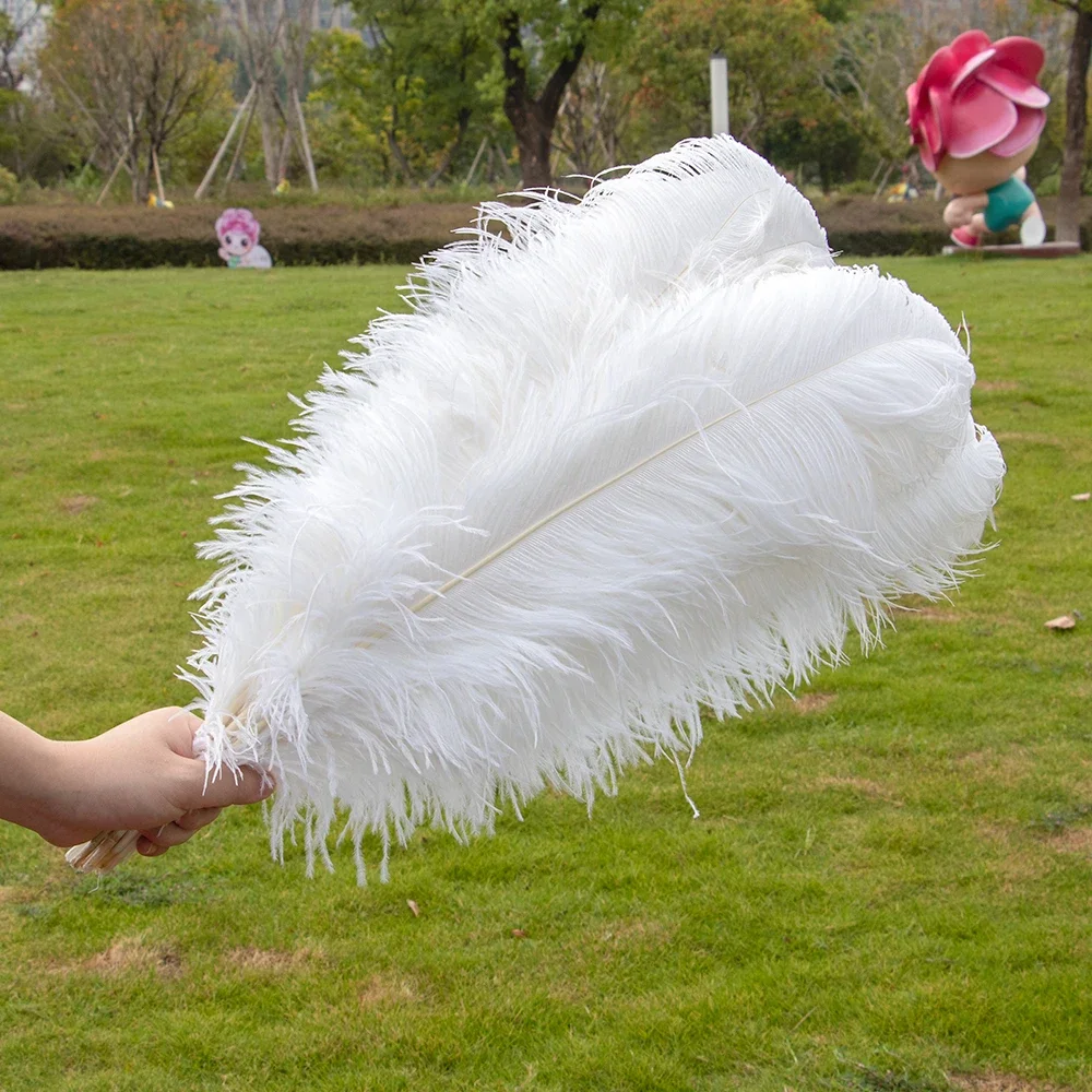 

Wholesale White Ostrich Feathers for Clothes Summer Dress Design DIY Crafts Plumes Party Gold Jewelry Vases Decoration 5-70 CM
