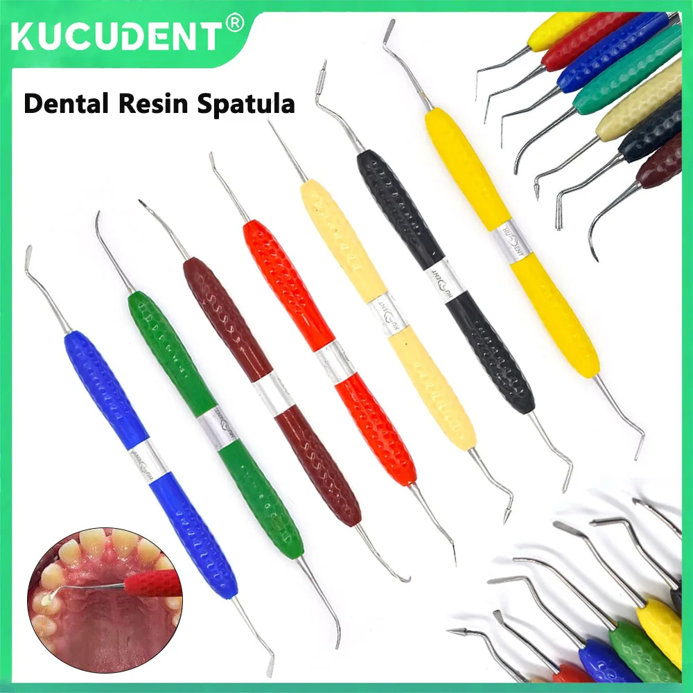 

1 шт., стоматологические инструменты, наполненные смолой, шпатель с силиконовой ручкой, эстетический реставрационный нож/комод, инструменты для полости рта