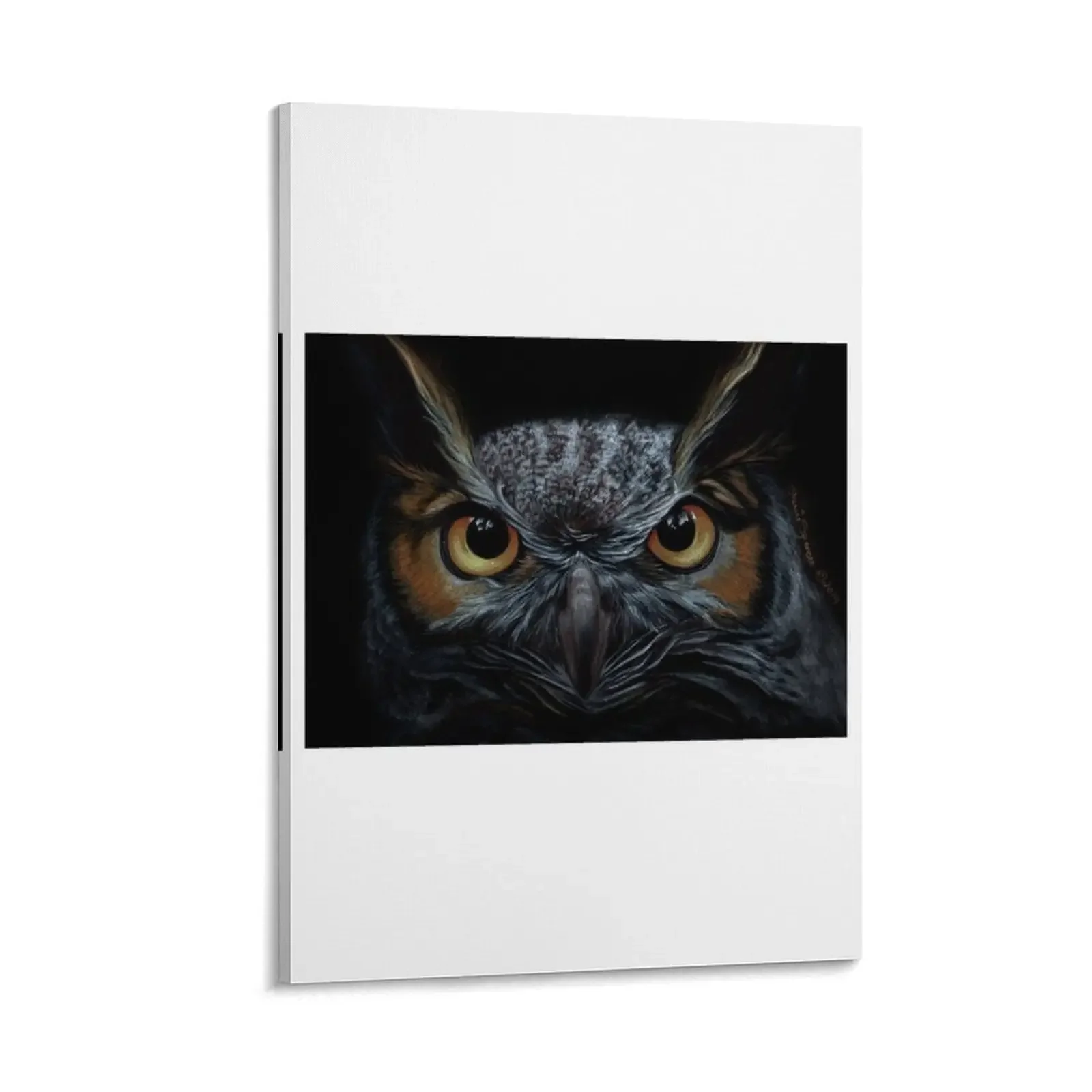 

Great Horned Owl Portrait Canvas Painting anime accessories for home decor aesthetic room decoration home and decoration
