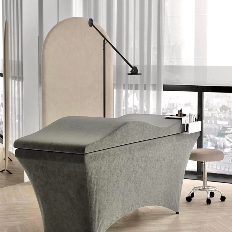 رغوة سبا تدليك الجدول سرير التجميل منحني توبر صالون التشريحية لاش فراش موجة رغوة الذاكرة لاش السرير توبر #5