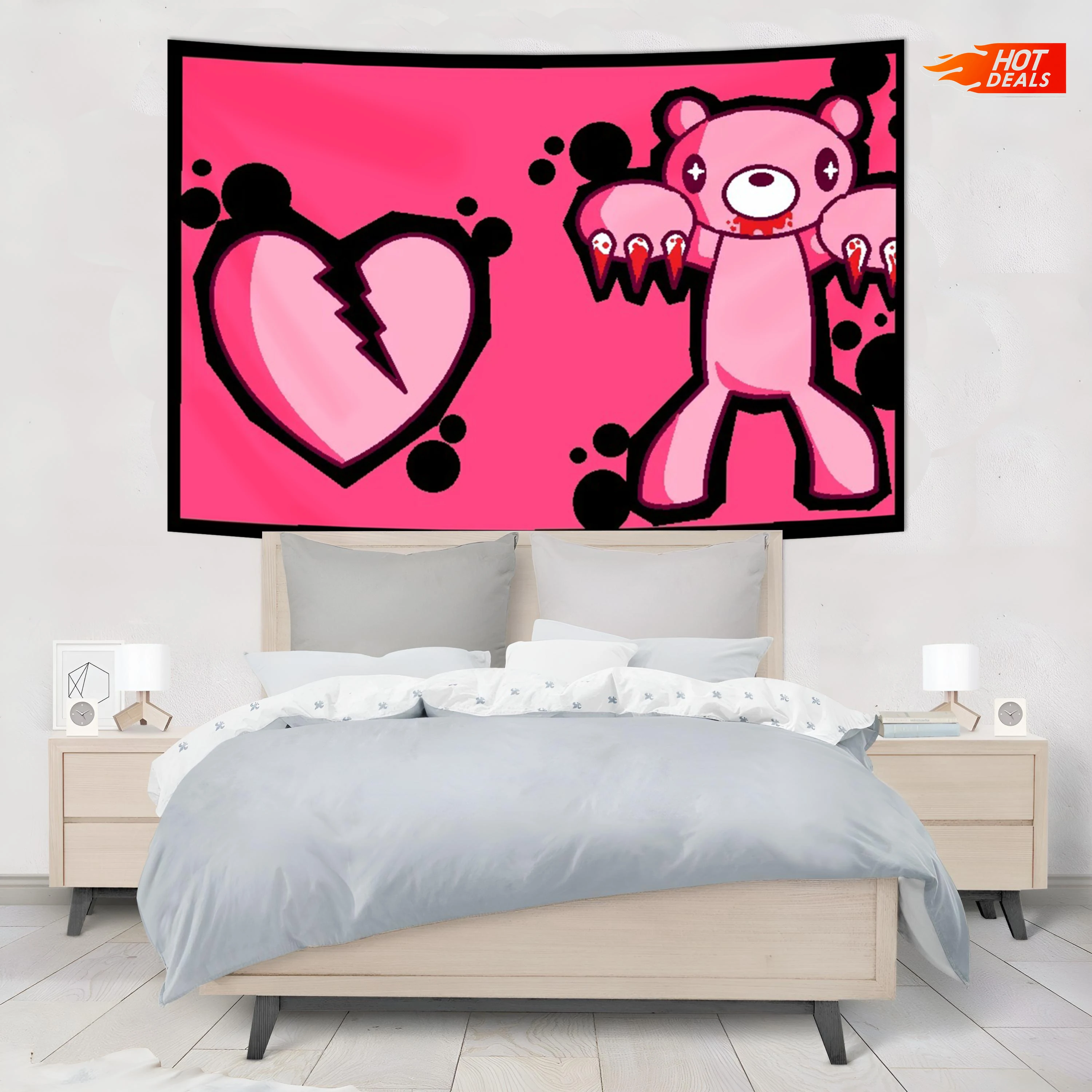 Cartoon G-Gloomy Bear Tapestry Anime Tapestry Hanging Tarot Hippie Wall Rugs Dorm Wall Hanging Sheets bohemian decor