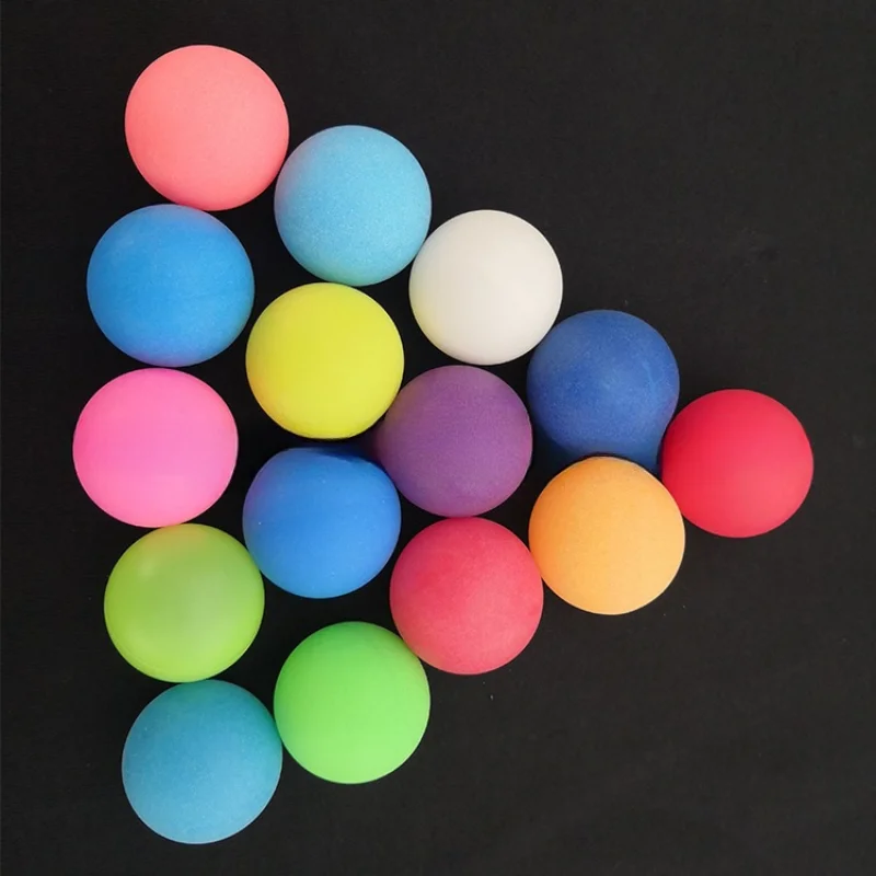 40mm High Elasticity Ping Pong Balls Mixed Colours PP Material Table Tennis Ball Seamless Frosted Game Training Balls