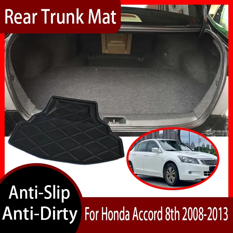 

Trunk mat For Honda Accord 8th 2008 2009 2010-2012 Cargo Mat Floor Tray Anti-Slip Waterproof Anti-Dirty Floor Pad Carpets Pad