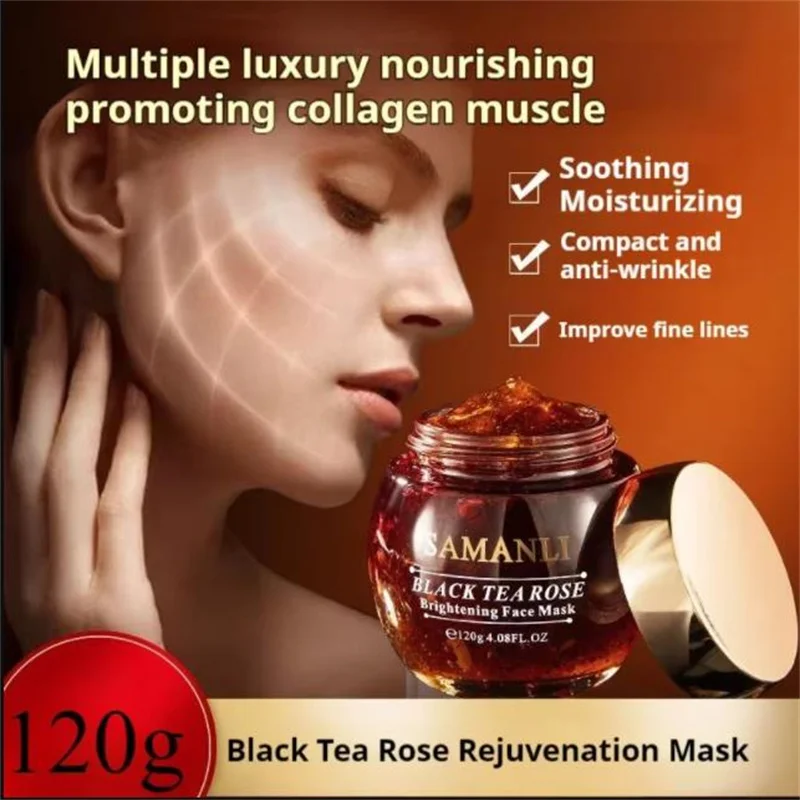 

Black Tea Rose Rejuvenating Facial Mask 120g Anti-Wrinkle Firming Moisturizing Soothing Face Mask