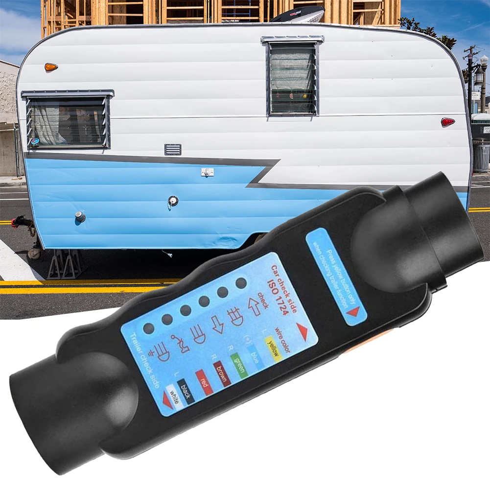 12V Trailer Tester 7 13 Pin Adapter Diagnostic Tools Wiring Check Light Test Plug Socket for Car Truck Caravan Accessories