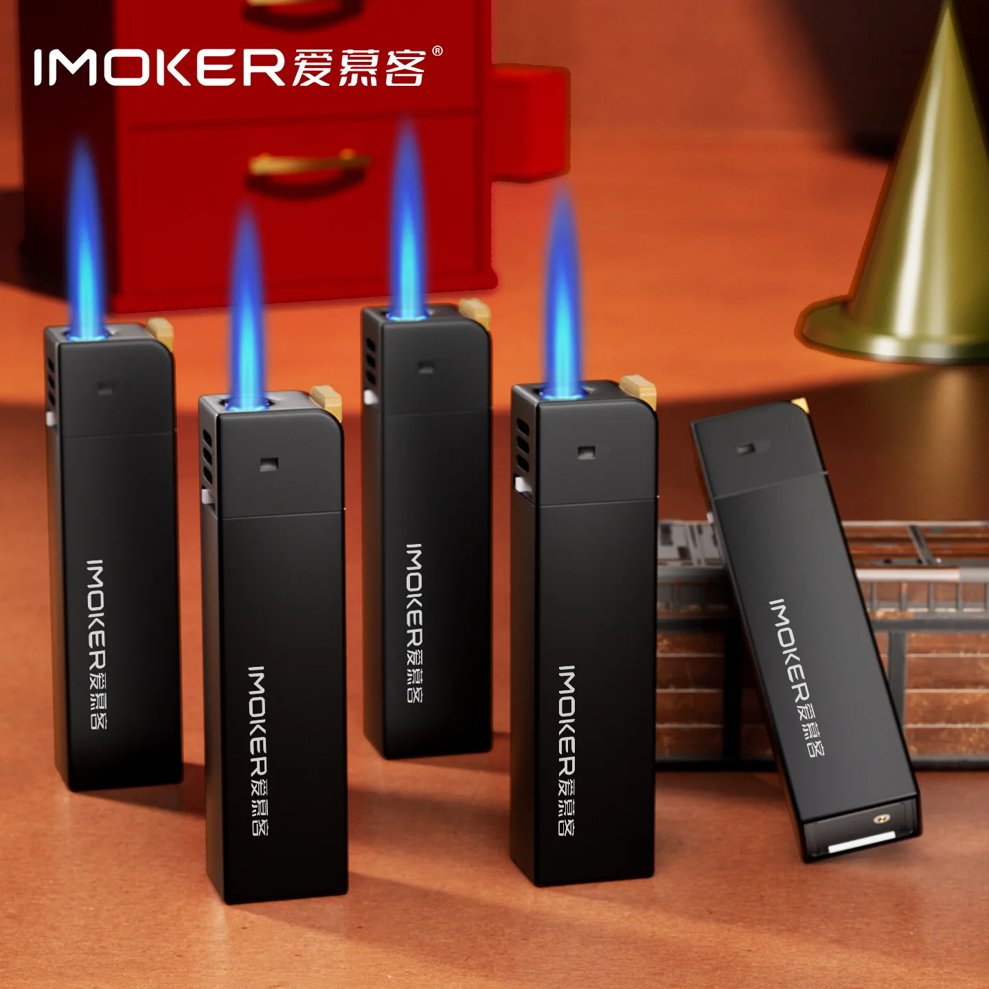 New Metal Windproof Lighter- Refillable Butane Jet Flame, Wholesale Customizable Igniter for Men's Cigarette Smoking view 2