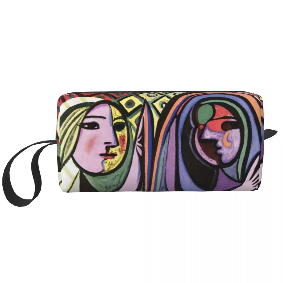 Custom Pablo Picasso Girl Before A Mirror Toiletry Bag Women Makeup Cosmetic Organizer Ladies Beauty Storage Dopp Kit Case