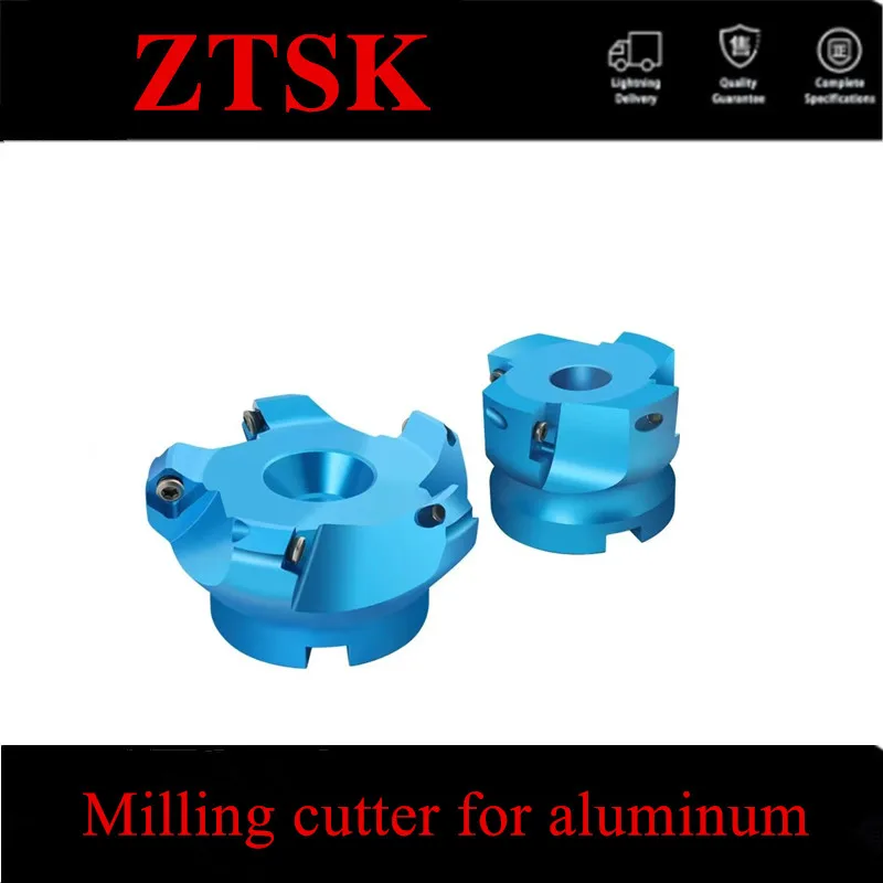 45 Angle KM12 Face Aluminium Plane Head End Mill Milling Cutter SEKT1204 Insert Wholesale CNC Machine High Hardness Tools 4Flute