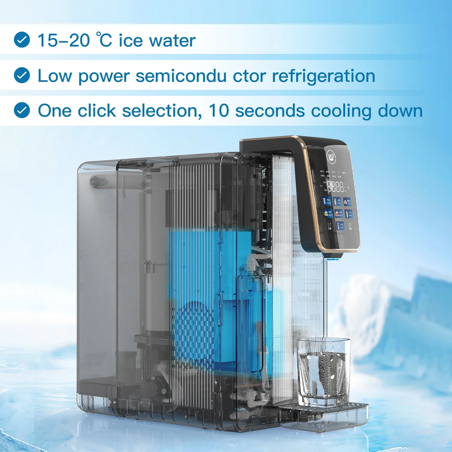 Portable Countertop Hydrogen Water Machine Electric Filter H2 Hydrogen Generator Desktop Water Dispenser