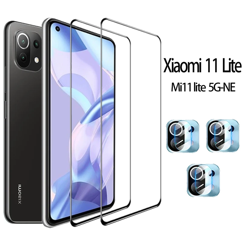 6.55'' protector for xiaomi 11 lite 5g tempered glass for mi 11 lite mica lamina xiomi mi 11 lite cristal templado xiaomi mi 11 lite screen protector xiaomi 11 lite ne 5g accesorios xiaomi 11 lite 5g ne