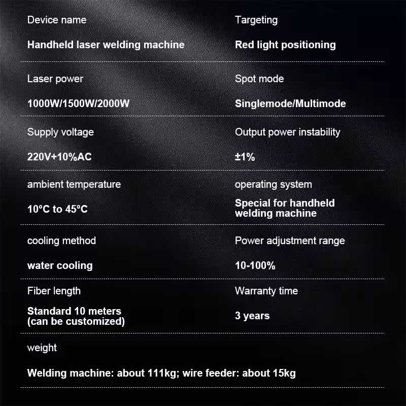 Saldatrice laser portatile Attrezzatura per saldatore elettrico 1000W 2000W 1500W Riparazione di saldatura di metalli in acciaio inossidabile al carbonio