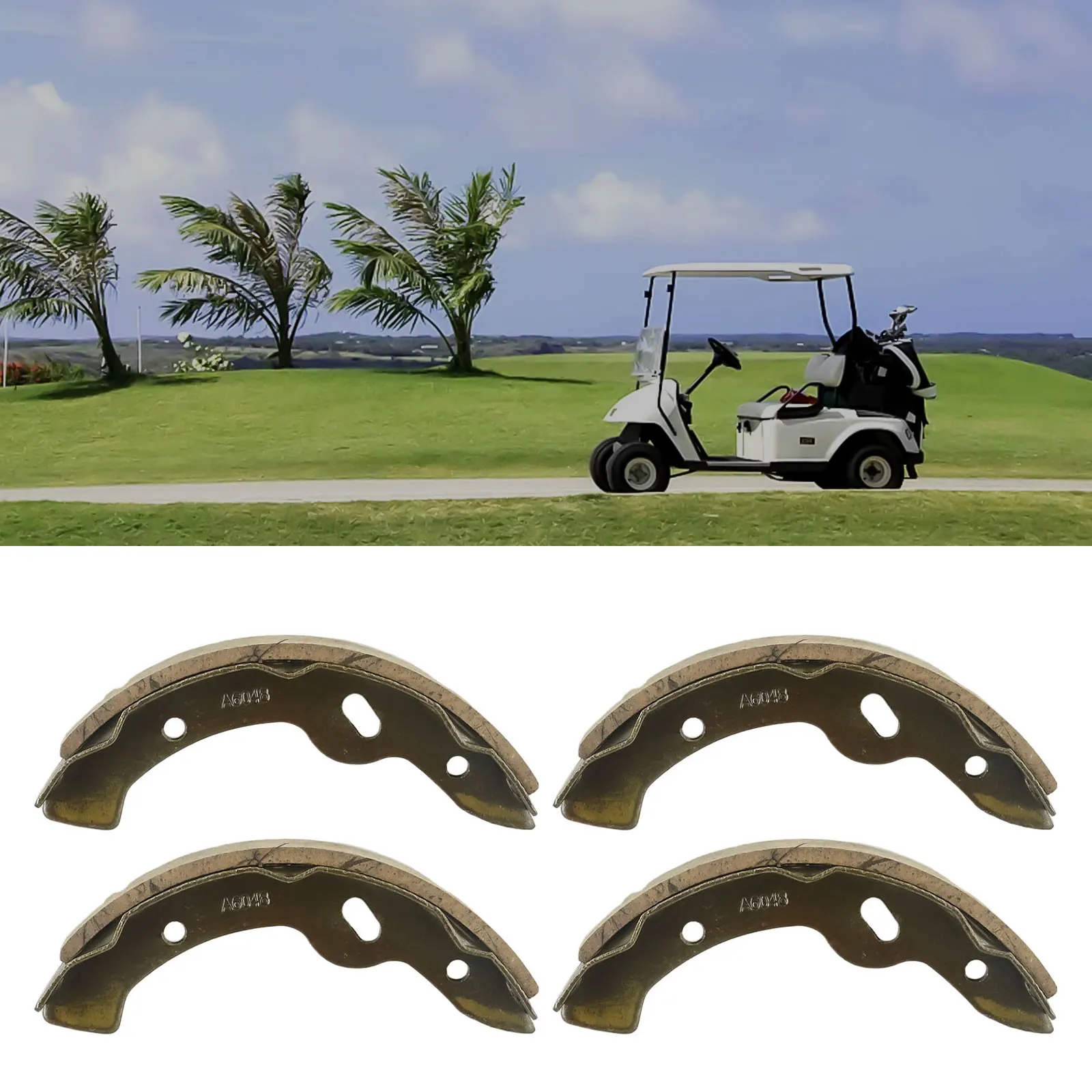 Enhance Safety and Performance with Brake Shoes for EZGO Golf Carts (1997Up) Compatible with TXT/Medalist/RXV Gas