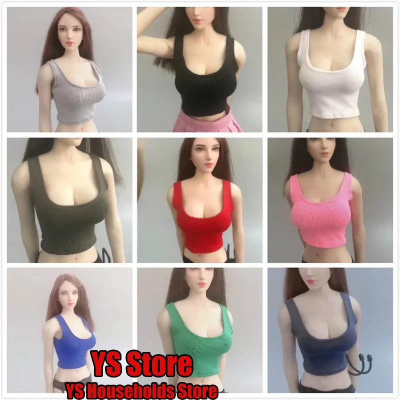 

1/6 женщина-солдат, спортивная обернутая грудь, жилет с квадратным воротником, майка, игрушки, аксессуар, подходит для 12-дюймовой экшн-фигурки, украшение для тела