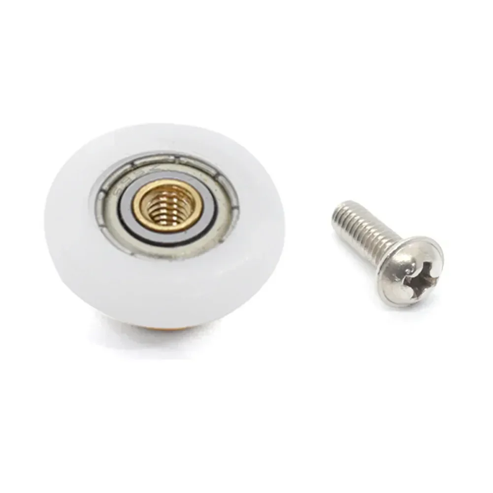 

Bathroom Room Shower Door Rollers Pulley Wheels Copper Roller Glass Door Nylon Single Sliding W/4Screws Accessories