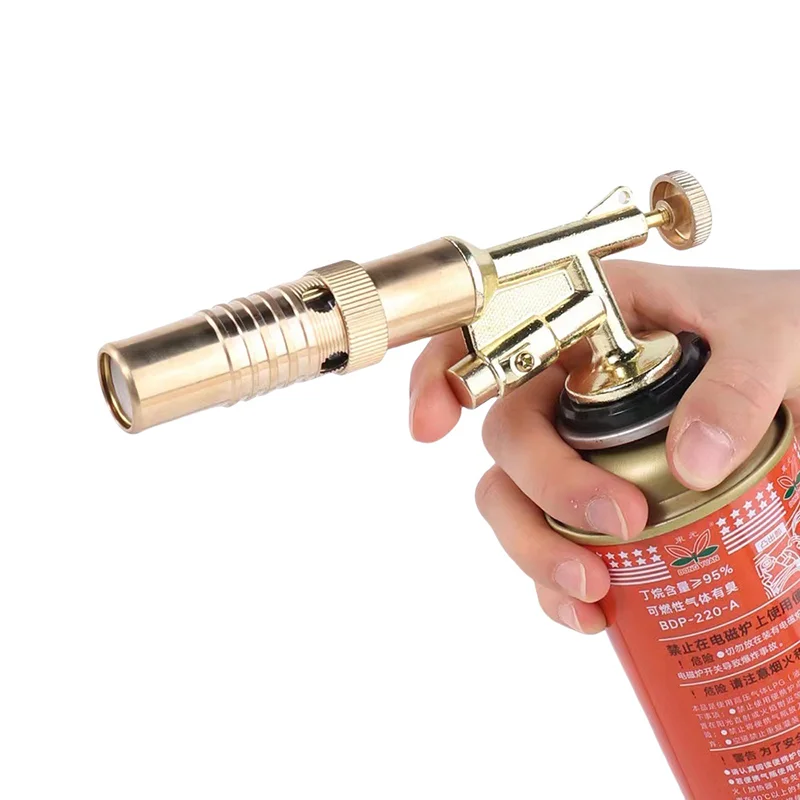 

High Temperature Brass Copper Welding Torch Gas Burner Flame Gun For Brazing Solder Propane Plumbing - Home Improvement Tool