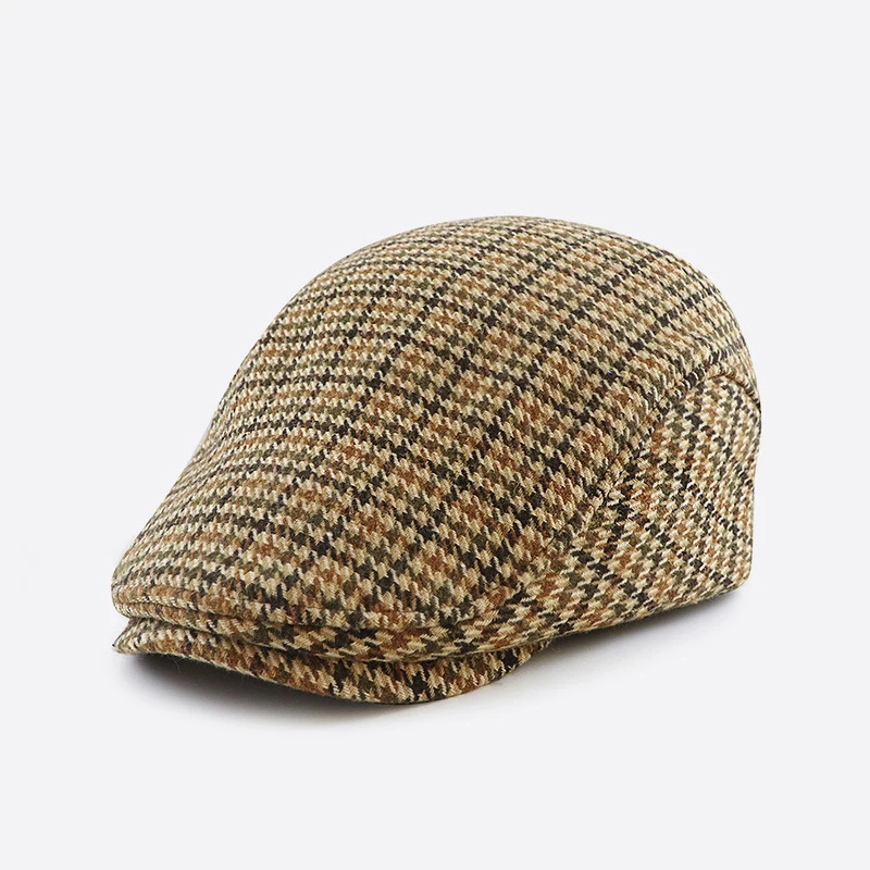 

Cap Men Beret Newsboy Hat Women Duckbill Flat Ivy Plaid Breathable Golf Driving Accessory For Spring