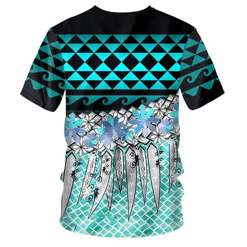 3D Printed Polynesian Tahiti T-Shirt Men'S Casual O Neck Short Sleeve T-Shirt Comfortable Hawaiian Oversized Men'S T Shirt