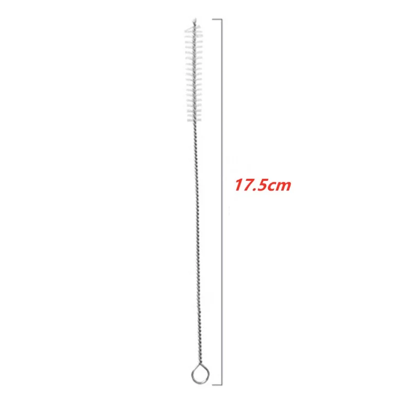 2/5/10PCS Trinkhalm Reinigung Pinsel Kit Stroh Rohr Rohr Reiniger Nylon Edelstahl Lange Griff Reinigung pinsel für Stroh