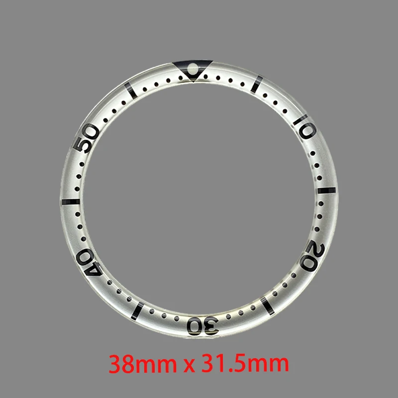 Модное алюминиевое кольцо из смолы 38 мм подходит для SKX007 SKX009 SRPD Diver Watch Case NH35 NH36 Механизм Корпус безеля Кольца Ремонтные детали