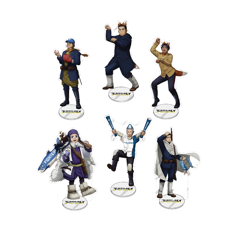 Аниме «Золотая Камуя» 15 см акриловая подставка с персонажами Асирпа и Сайчи Сугимото, милая форма, коллекция аниме, подарок на день рождения