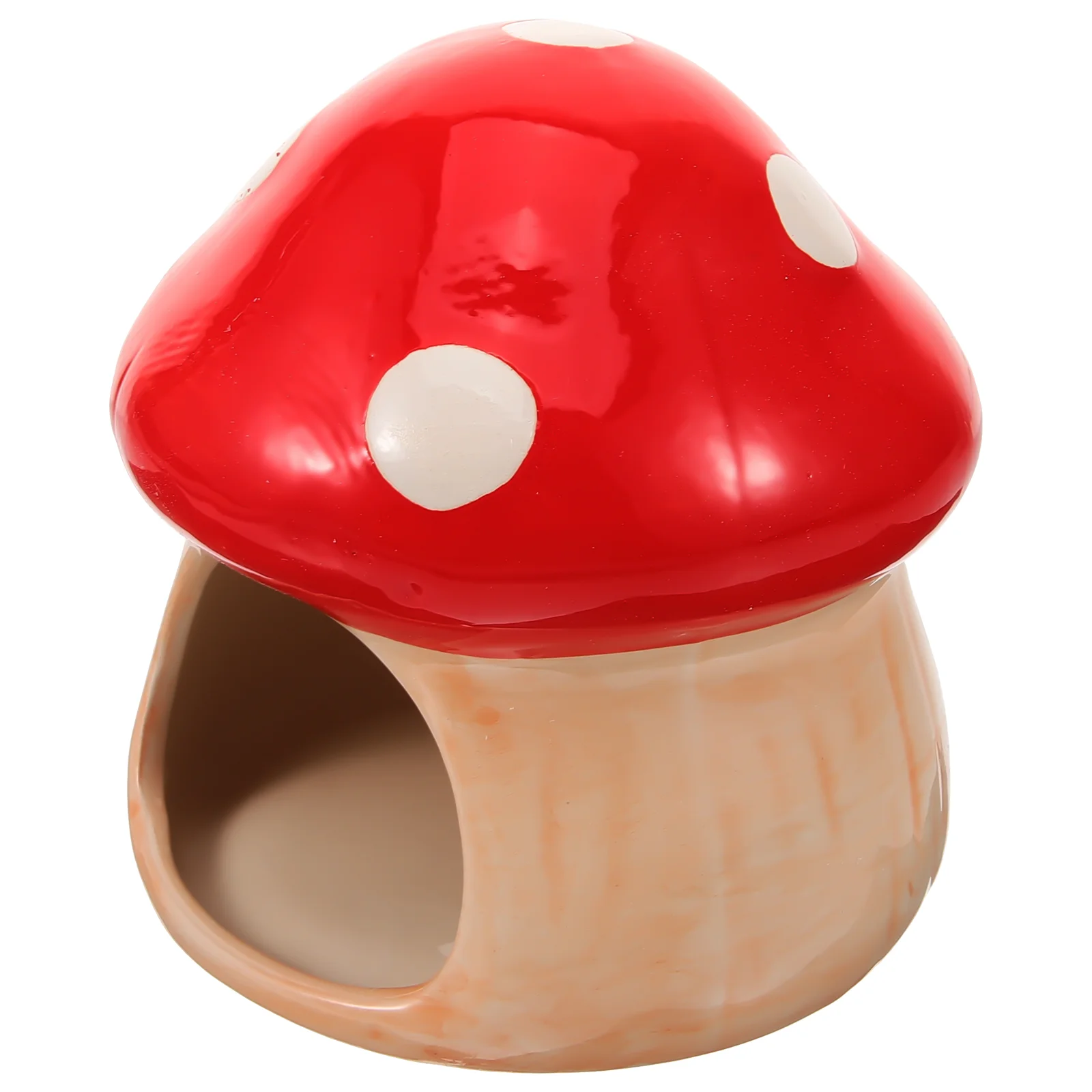 

Mushroom Shaped Sleeping Nest Hamster Hut For Chinchilla Ceramic House Pet Hideout Summer Cooling Guinea Pig Cage