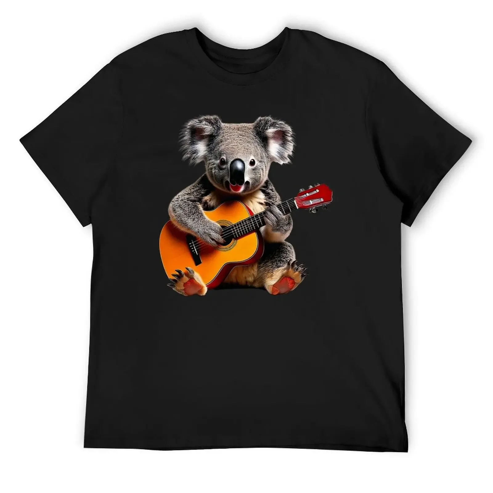 

Koala Bear Playing Guitar T-Shirt kawaii clothes shirts graphic tee custom shirt oversizeds outfits for men