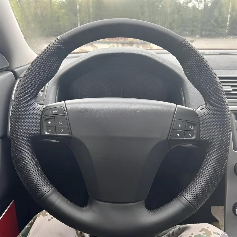 Para modelos Volvo C30 Funda de volante cosida a mano; liviana y transpirable; diseño de modificación de estilo de cobertura total