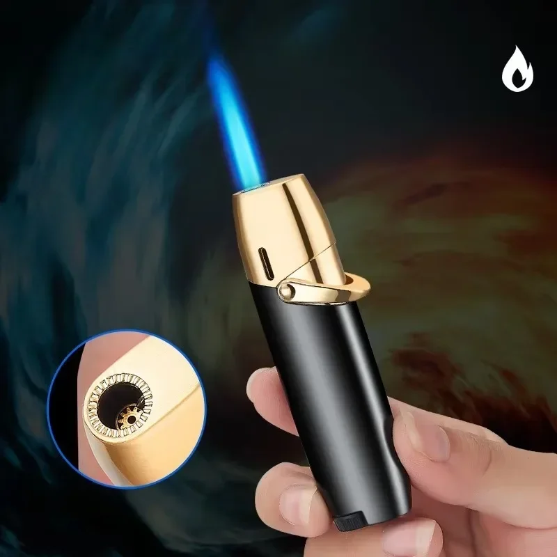 

Butane Torch Gas Lighter Portable Smoking Accessories Windproof Blue Flame Direct High-Flame Cigarette Lighters High-end Gifts