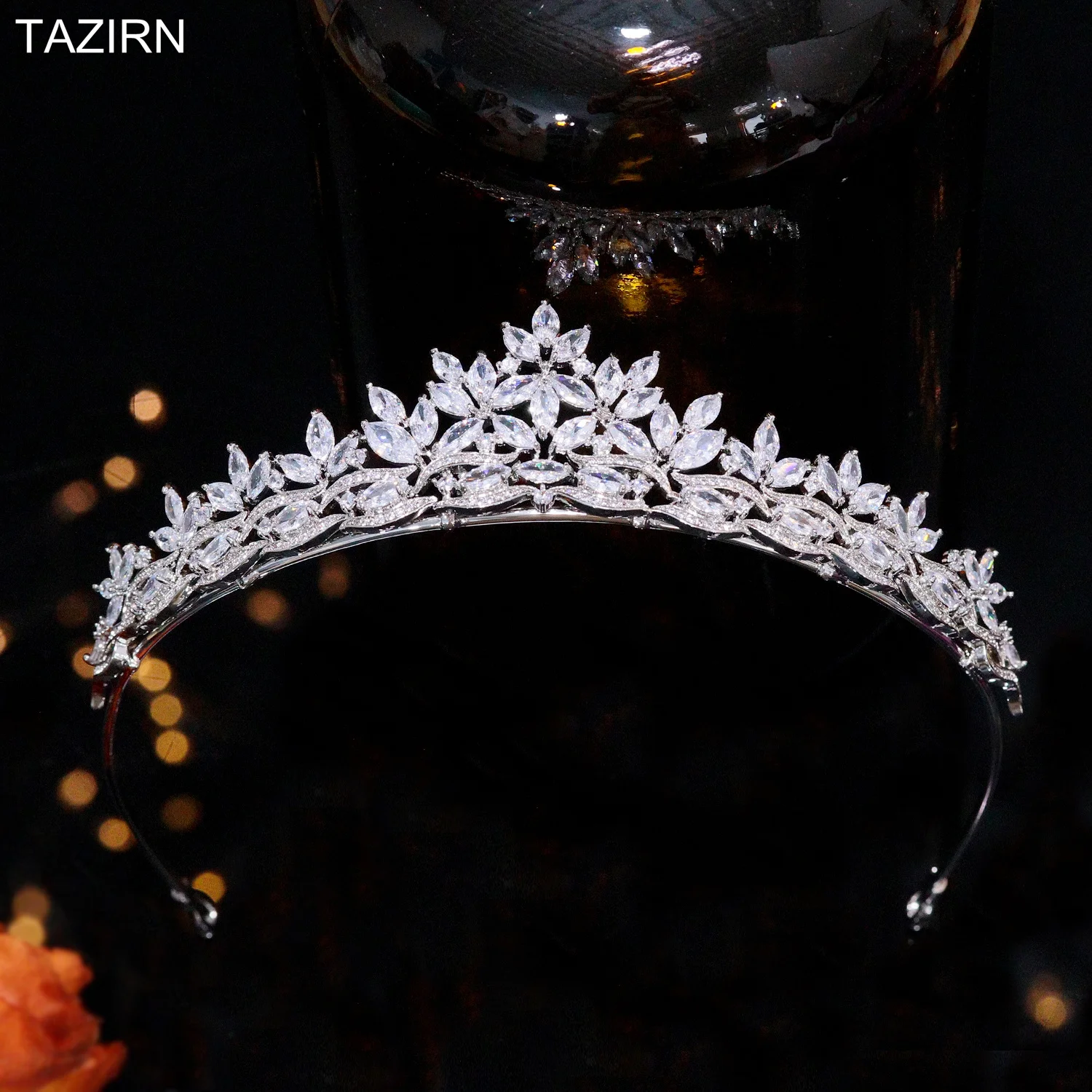 

Luxury 3A Zircon Bridal Crown 2024 New CZ Diadem Queen Princess Tiaras Birthday Party Headpiece Bride Wedding Hair Accessories