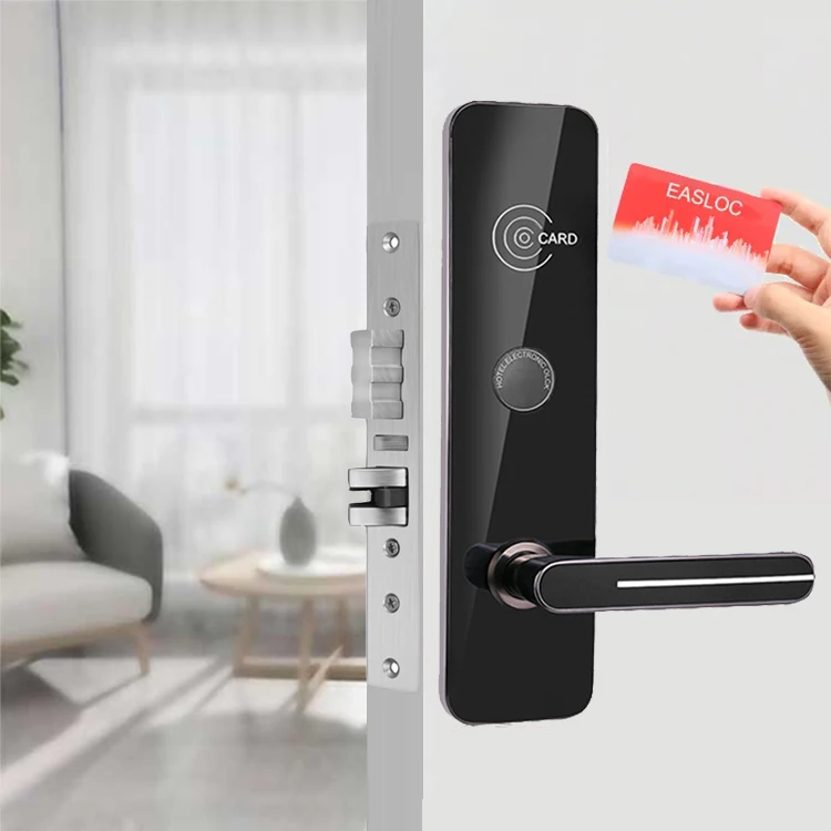 

Easloc ANSI Mortise Deadbolt Rfid Hotel Swipe Smart Chip Card Door Locks for 5 Star Hotels Room with Electronic Key