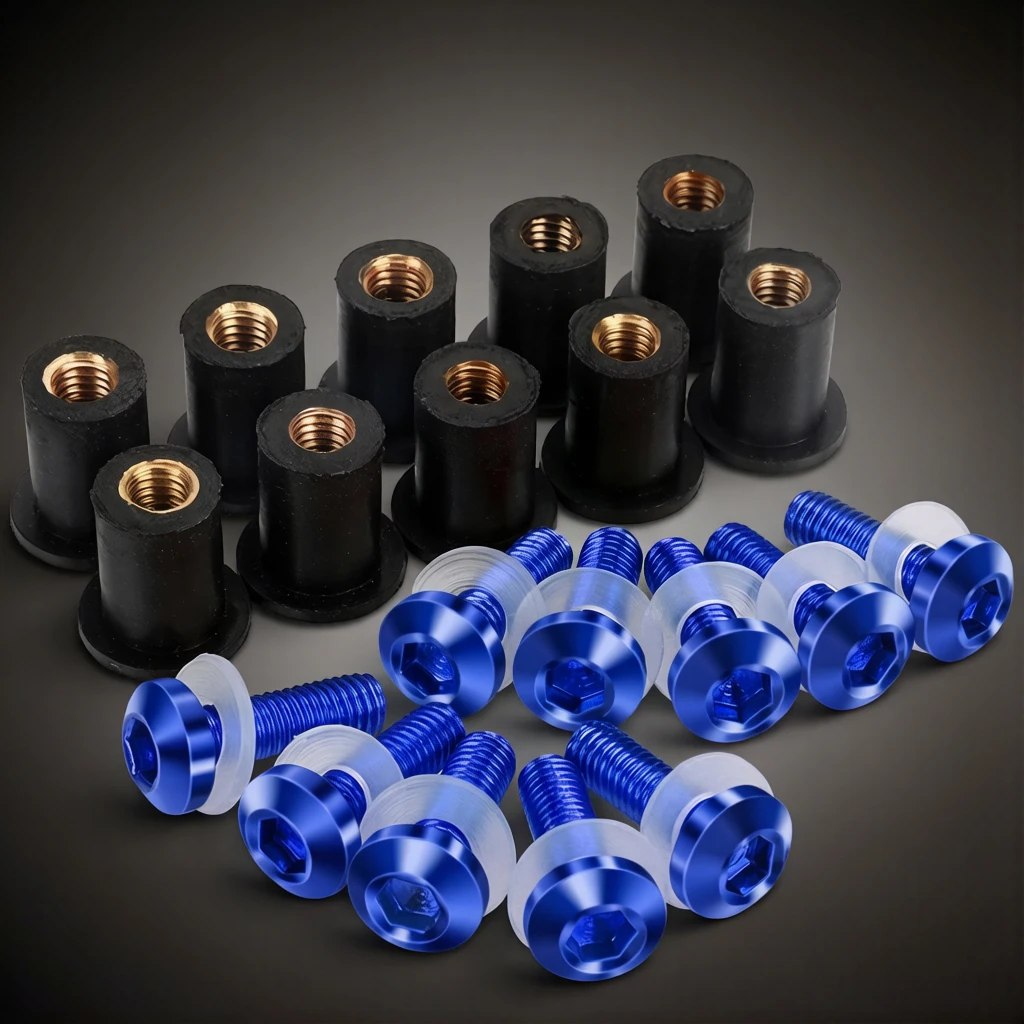 

For Yamaha YZF R25 R3 YZF-R1 R1 R125 YZF-R6 R6 YZF600R YZF750R YZF1000 Windscreen Windshield Bolts Screws THUNDERACE YZF1000R M5