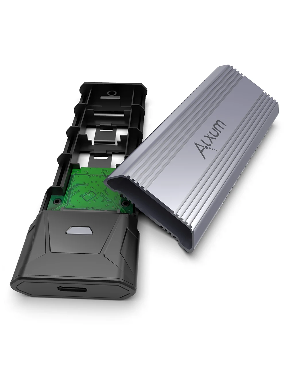 

USB C to M.2 NVMe SSD Enclosure USB 3.1 Gen 2 10Gbps External Hard Drive Case for PCIe NVMe SATA M.2 2280/2260/2242 UASP/TRIM